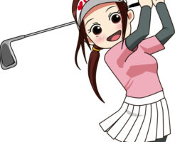 女性ゴルフデビュー